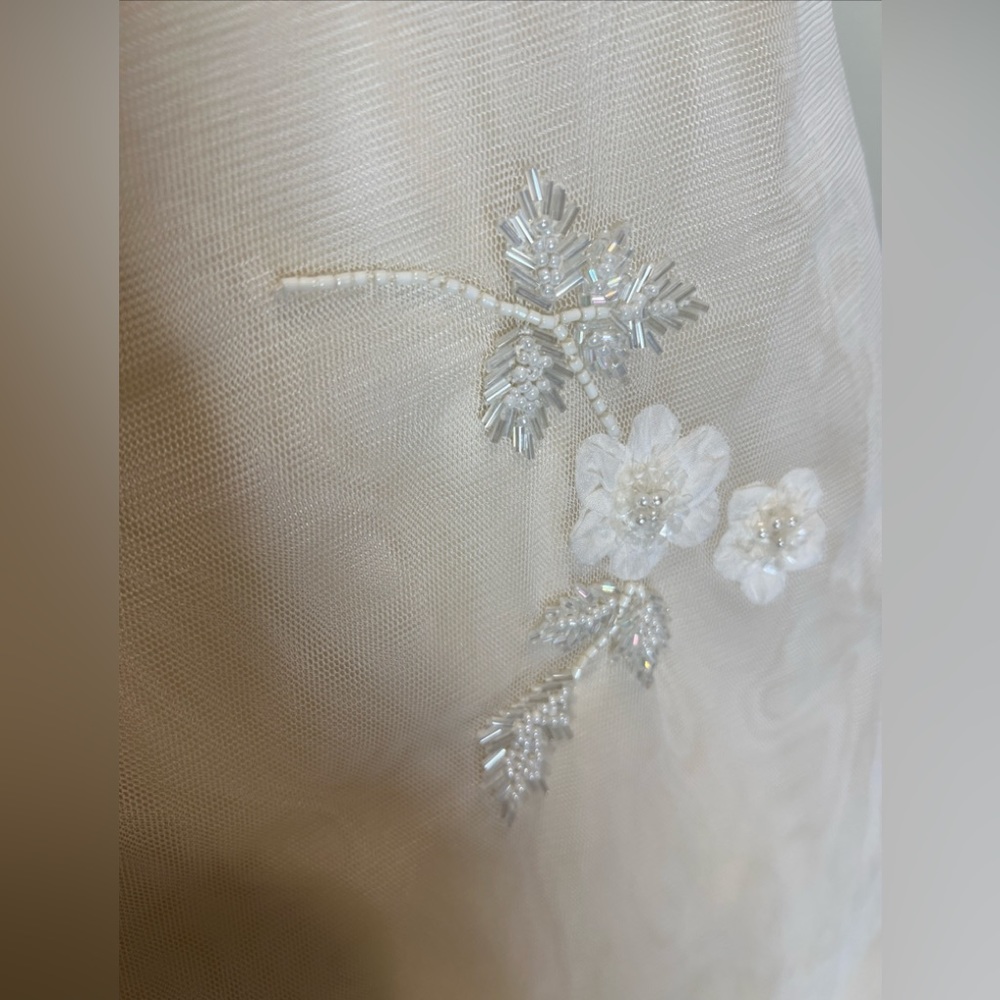 Anthropologie BHLDN Micheline Embellished Square Neck Column Wedding Dress 2 - Picture 9 of 12